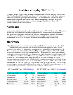 Arduino - Display TFT LCD Sommario Hardware