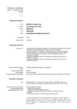 curriculum - Azienda Ospedaliera di Padova
