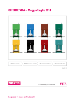 OFFERTE VITA &ndash; Maggio/Luglio 2014