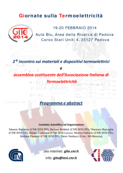 Giornate sulla Termoelettricit&agrave;