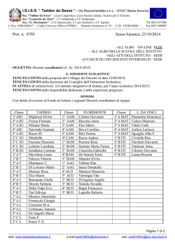 Nomina Coordinatiori di classe