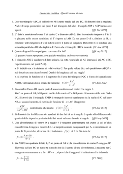 Quesiti di geometria euclidea esame di stato