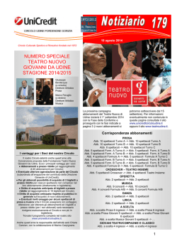 Notiziario - UniCredit Circolo Udine Pordenone Gorizia