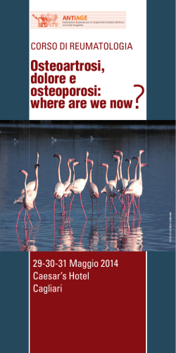 Osteoartrosi, dolore e osteoporosi: where are we now?