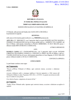 scarica la sentenza - Giurisprudenza delle imprese