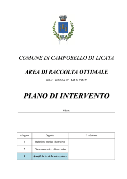 PIANO DI INTERVENTO - Comune di Campobello di Licata