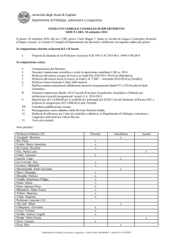 Cagliari, xx - Università degli studi di Cagliari.