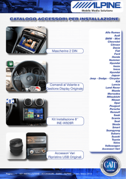 CATALOGO ACCESSORI PER INSTALLAZIONE