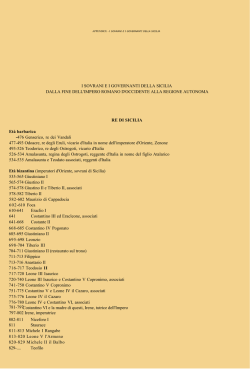 I SOVRANI E I GOVERNANTI DELLA SICILIA