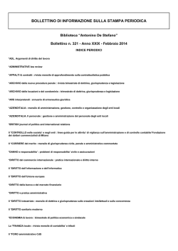 n. 321 - Anno XXIX - Febbraio 2014