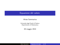 Equazione del calore. - Dipartimento di Matematica