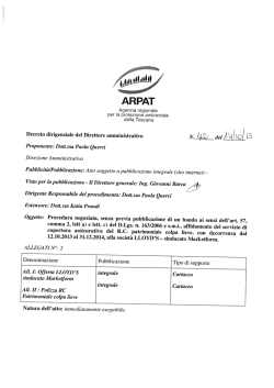 or l pro? tn i rnhinta1 N 4 delJH J Decreto dirigenziale del