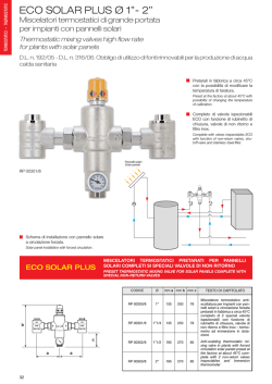Minieco solar panel - Miscelatori termostatici per