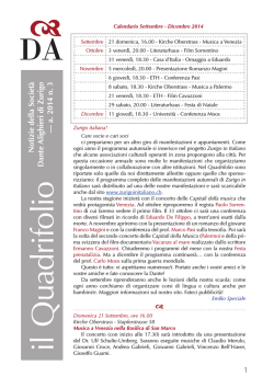 il Quadrifolio 2014 n. 3 - Societ&agrave; Dante Alighieri Zurigo
