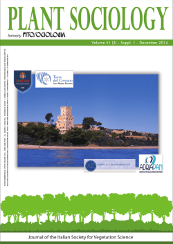 Untitled - Societ&agrave; Italiana Scienza della Vegetazione