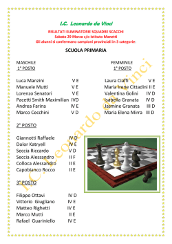 Campionati Provinciali e Regionali scacchi