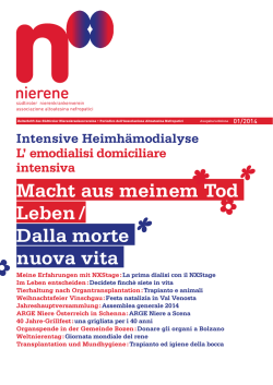 "Nierene - Zeitschrift des Südtiroler Nierenkrankenvereins