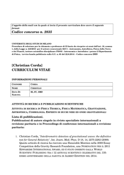 Christian Corda - Università degli Studi di Milano