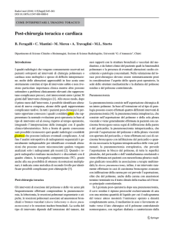 Post-chirurgia toracica e cardiaca