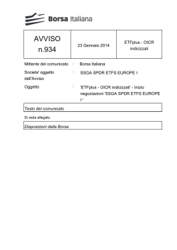 AVVISO n.934 - Borsa Italiana
