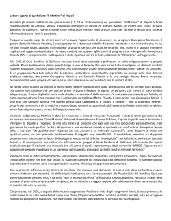 Lettera aperta al quotidiano &ldquo;Il Mattino&rdquo; di Napoli Ho letto gli articoli