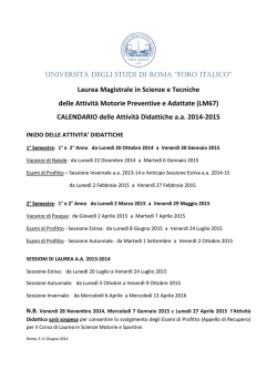 Calendario annuale e Orario completo a.a. 2014