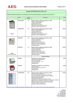 Quadri INTERFACCIA CEI 0-21