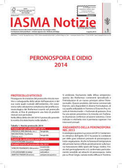 PERONOSPORA E OIDIO 2014 - Fondazione Edmund Mach di San
