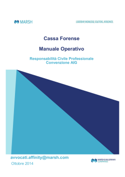 Informativa e tariffa Cassa Forense AIG MARSH 2014