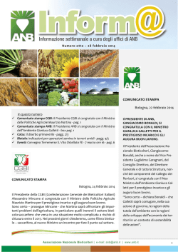 Anb Informa 8_28feb2014 - Associazione Nazionale Bieticoltori