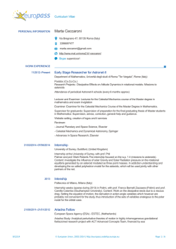 Curriculum - Dipartimento di Matematica