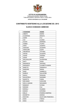 domande ammesse - AlessandriaNews