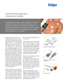 Terminali ECG riutilizzabili a derivazioni multiple