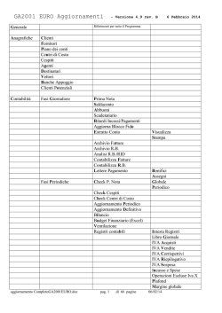 Manuale funzioni GA2001 ()