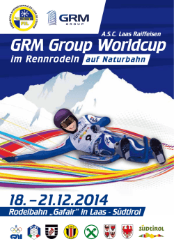 Ausschreibung - International Luge Federation