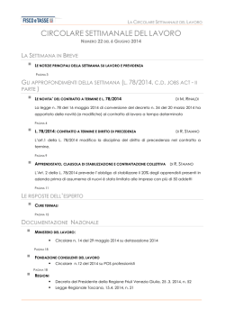 circolare settimanale del lavoro
