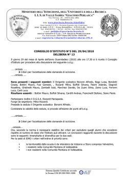 DeliberaConsiglioIstituto - Istituto Istruzione Superiore "G