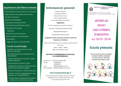 sintesi POF scuola primaria - Istituto Comprensivo di Carpenedolo