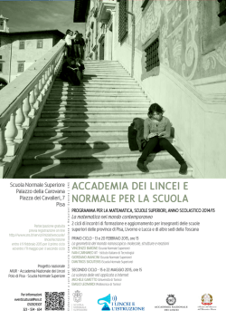 ACCADEMIA DEI LINCEI E NORMALE PER LA SCUOLA