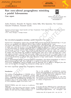 Rare extra-adrenal paraganglioma mimicking a painful Schwannoma