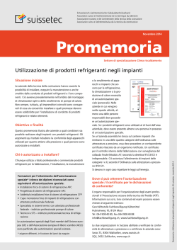 Utilizzazione di prodotti refrigeranti negli impianti 356 KB