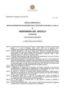 Bando completo (formato PDF) - Università degli studi di Modena e