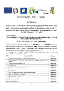 Esito di gara - Comune di Pozzuoli
