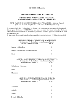 Convocazione trasferimenti Marzo 2014