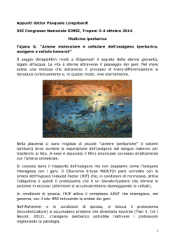 Scarica gli appunti del Dott. Longobardi sulla medicina iperbarica