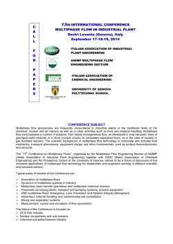 13th INTERNATIONAL CONFERENCE MULTIPHASE FLOW