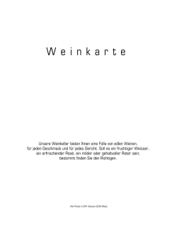 Aktuelle Weinkarte - Hotel des Balances Luzern
