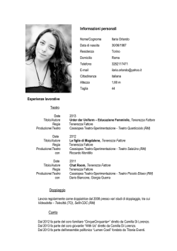 Scarica il Curriculum