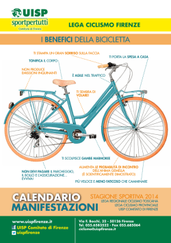 Calendario Manifestazioni 2014 della Lega Ciclismo Firenze