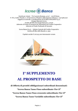 I° SUPPLEMENTO AL PROSPETTO DI BASE